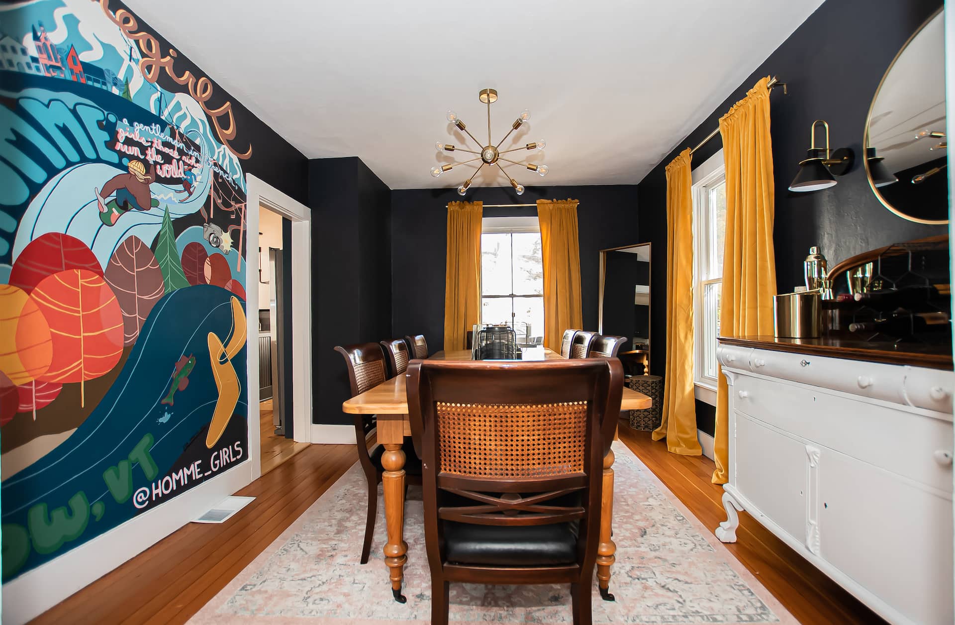 Mural by a local artist, painted for the house