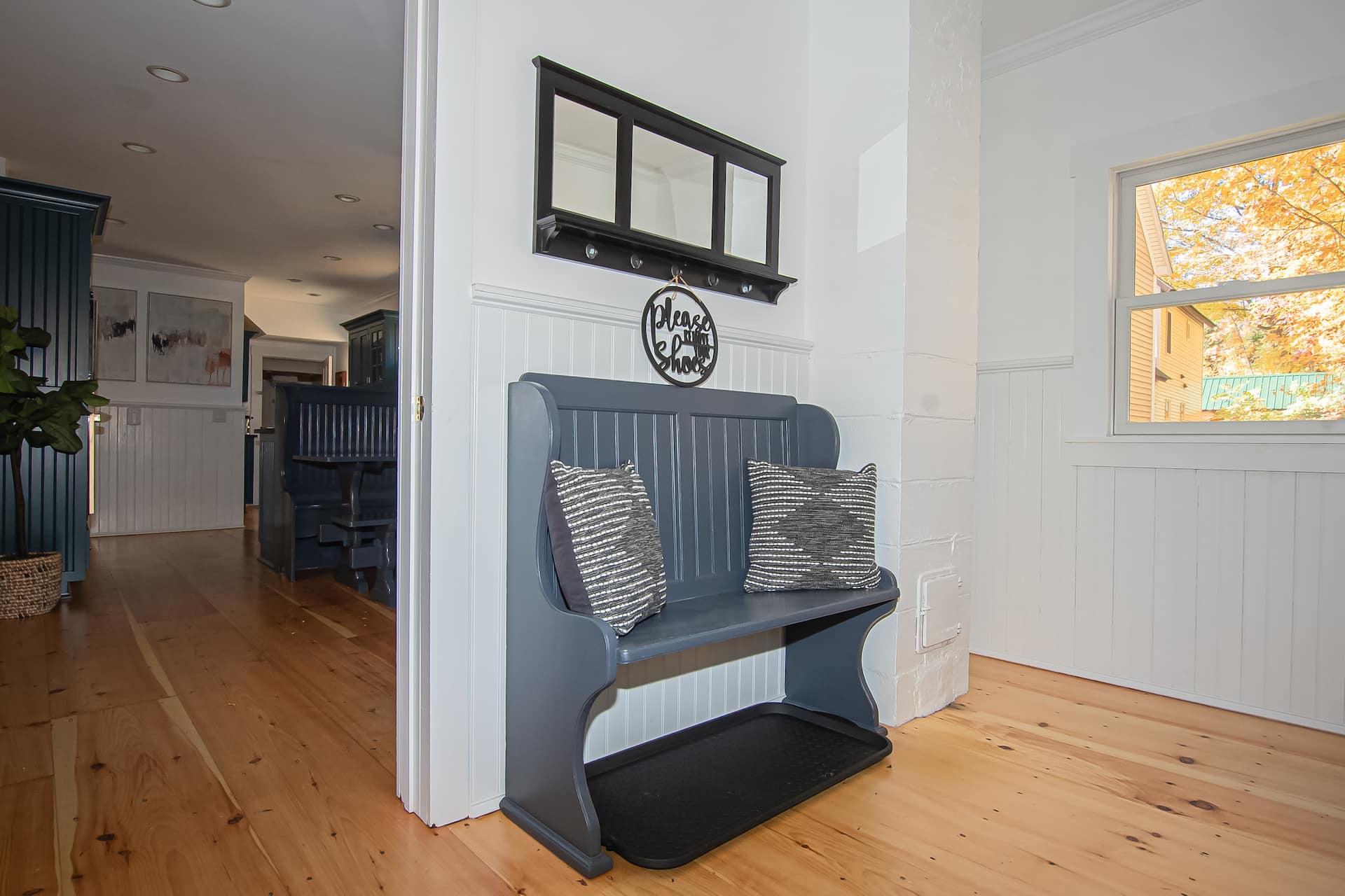 Kitchen and the decorative wood stove