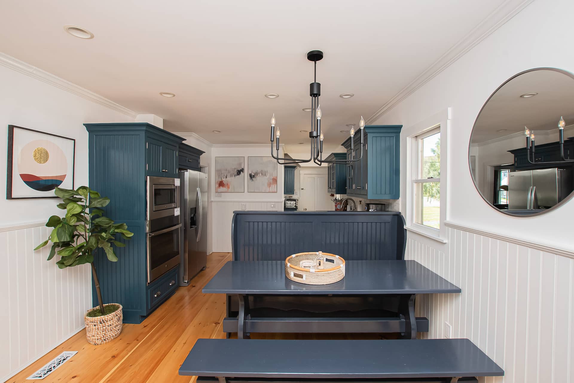 The dining area