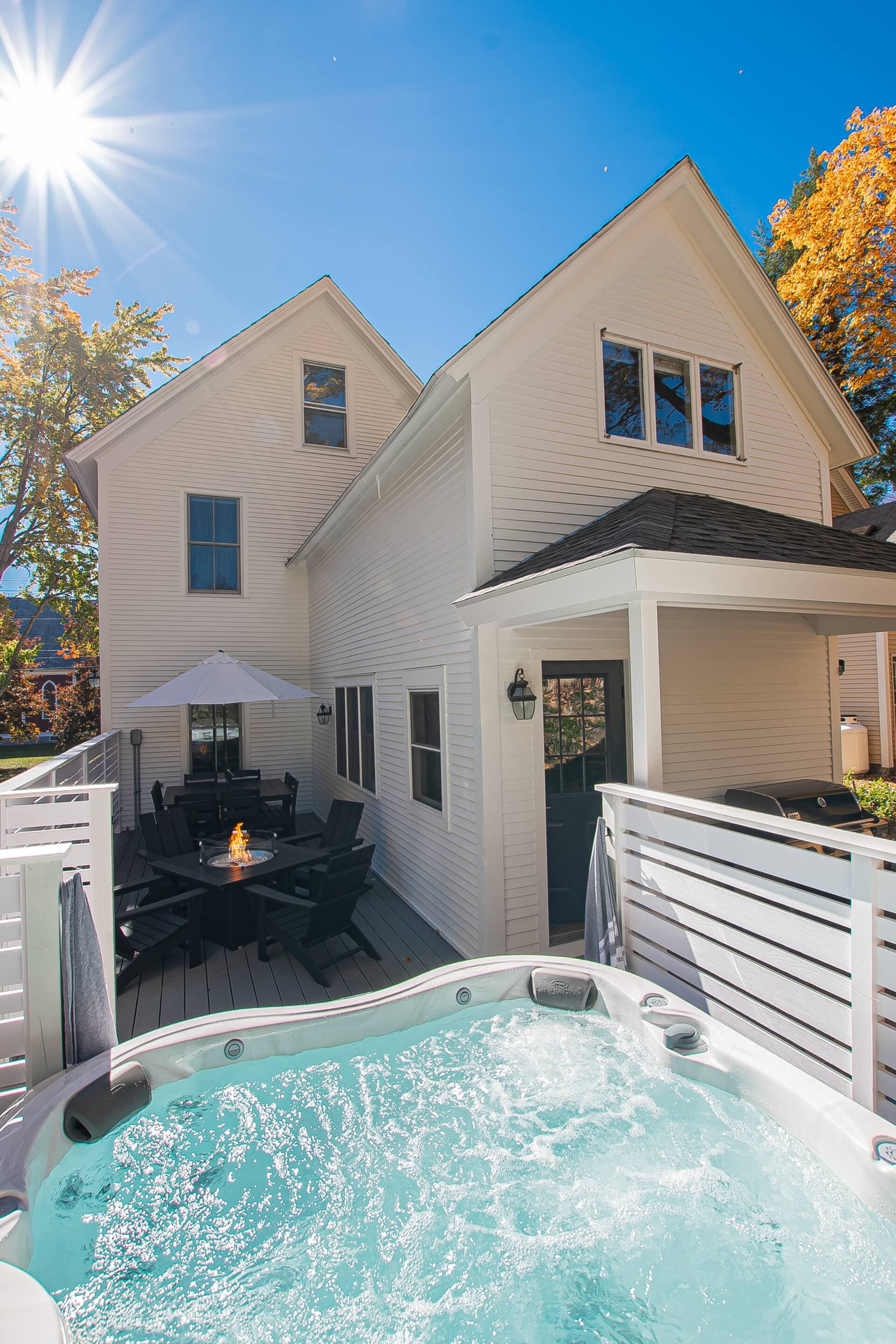 The side deck and privacy fence